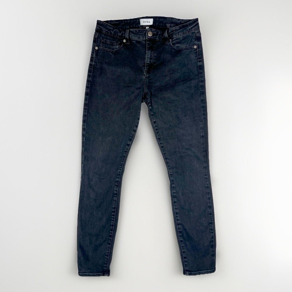 Pistola LA Skinny Jeans Women's 30 Black Distressed P6731BEM-SBK